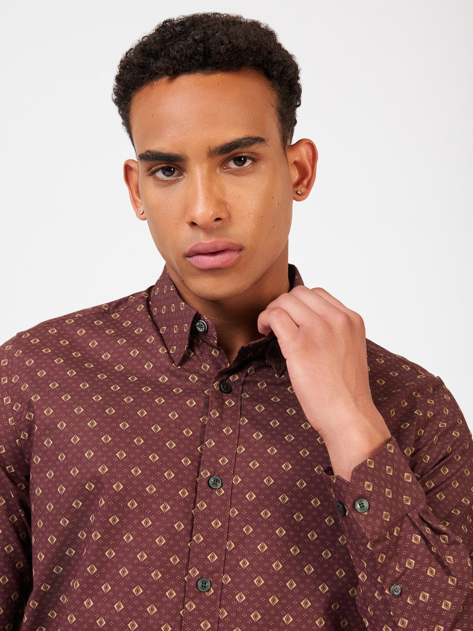 Ben Sherman Signature Geo Shirts Brown | HTVJ02156