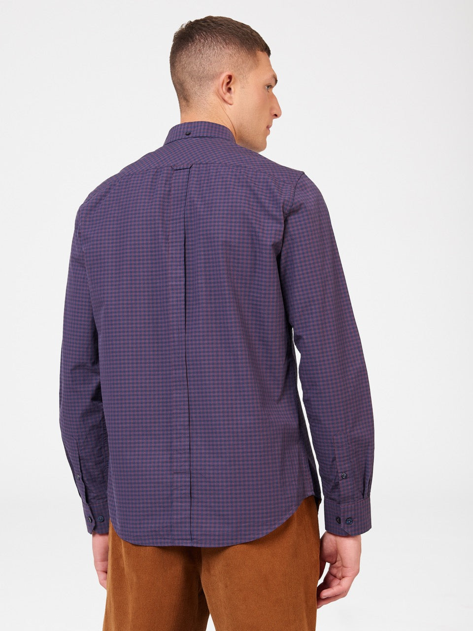 Ben Sherman Signature Gingham Long-Sleeve Shirts Purple | RPVI25304