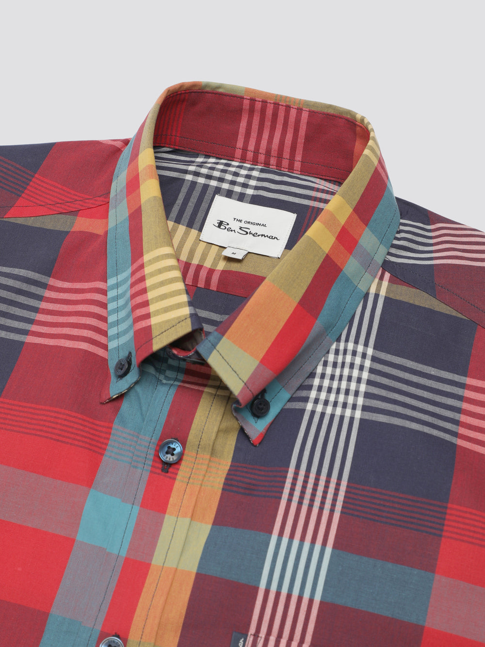 Ben Sherman Signature Large Madras Check Shirts Red | JIOL56138