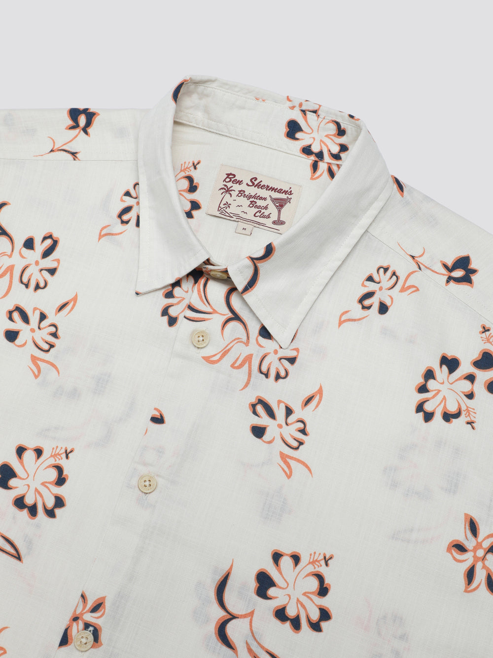 Ben Sherman Signature Linear Floral Shirts White | HXWV08926