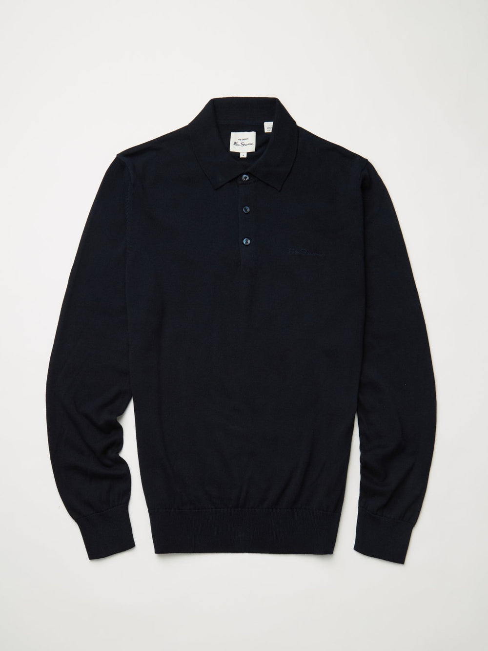 Ben Sherman Signature Long-Sleeve Polo Neck Sweaters Navy | EOPI14208