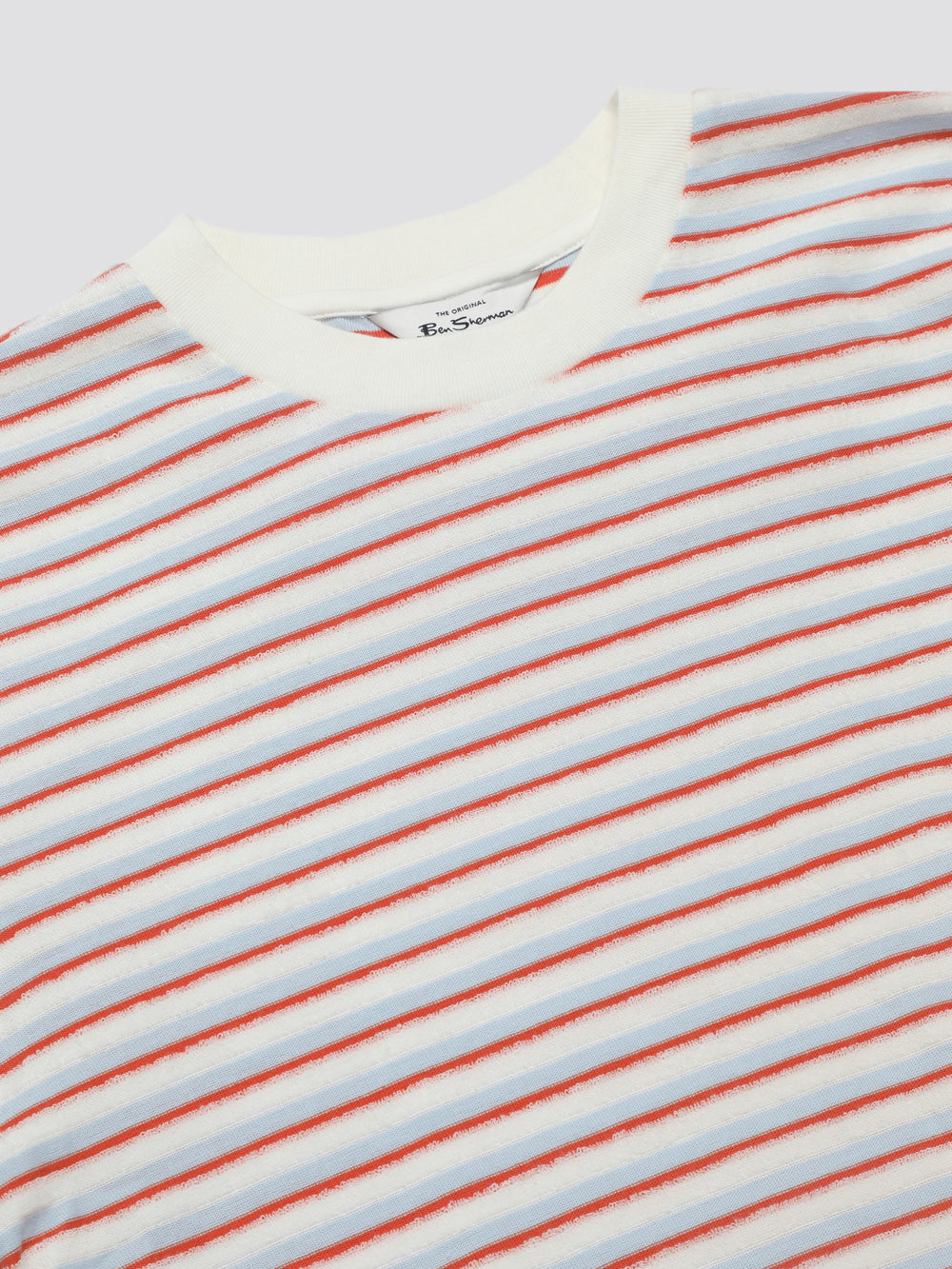 Ben Sherman Signature Loopback Stripe T-Shirt Blue | FVDM37840