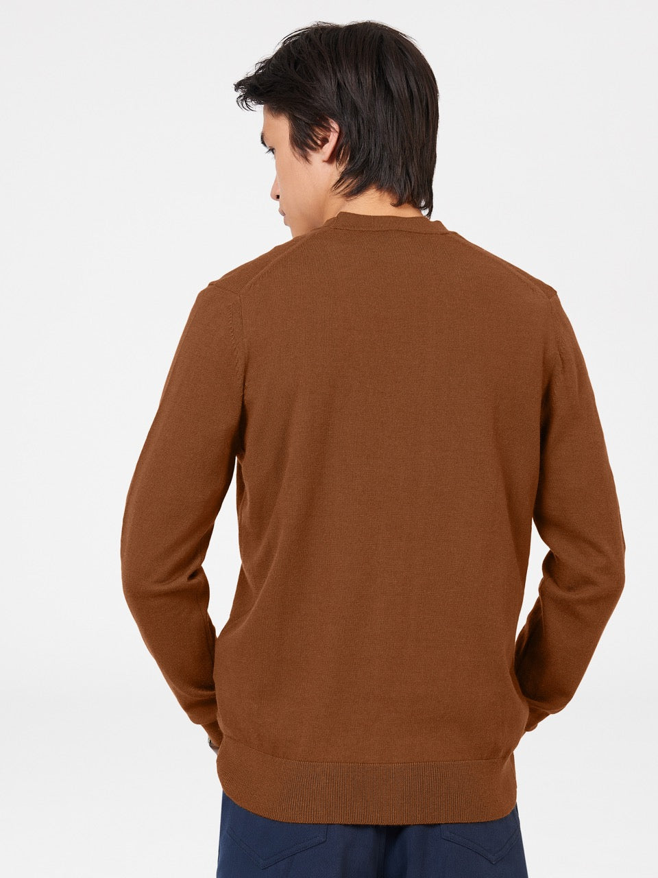 Ben Sherman Signature Merino Cardigan Knitwear Brown | NETH10475