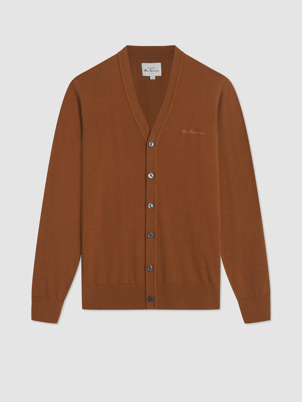 Ben Sherman Signature Merino Cardigan Knitwear Brown | NETH10475