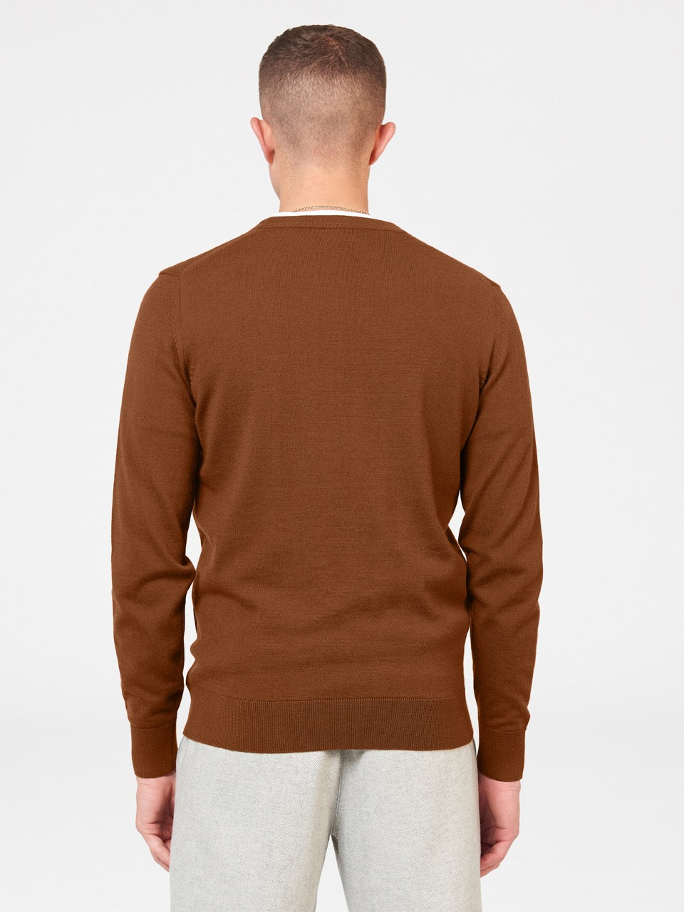 Ben Sherman Signature Merino Crewneck Knitwear Brown | VYBW18469