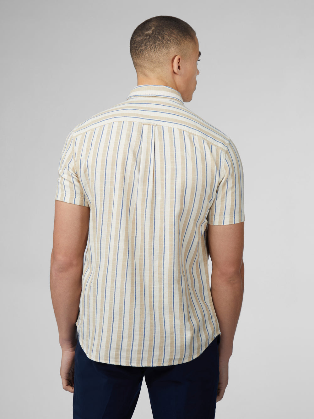 Ben Sherman Signature Mod Stripe Shirts White | SKIV65413