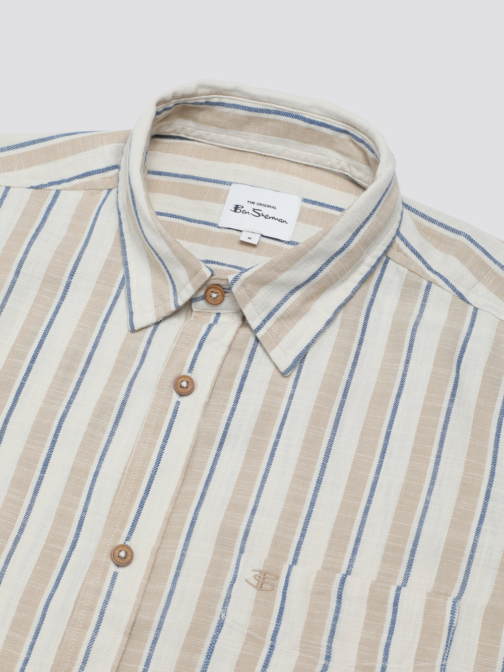 Ben Sherman Signature Mod Stripe Shirts White | SKIV65413