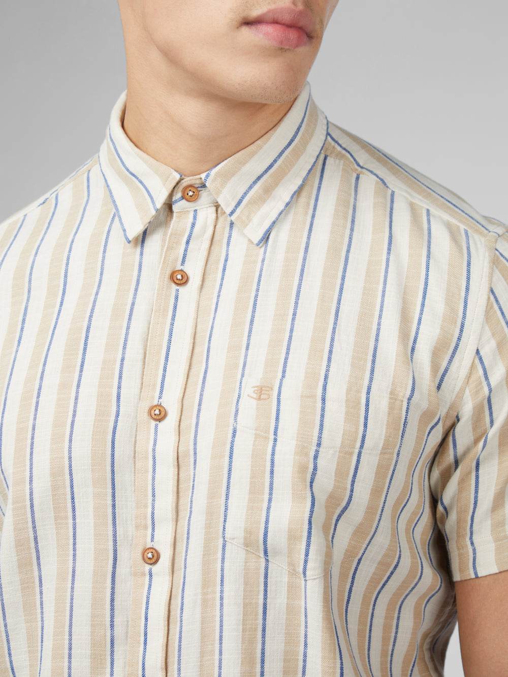 Ben Sherman Signature Mod Stripe Shirts White | SKIV65413