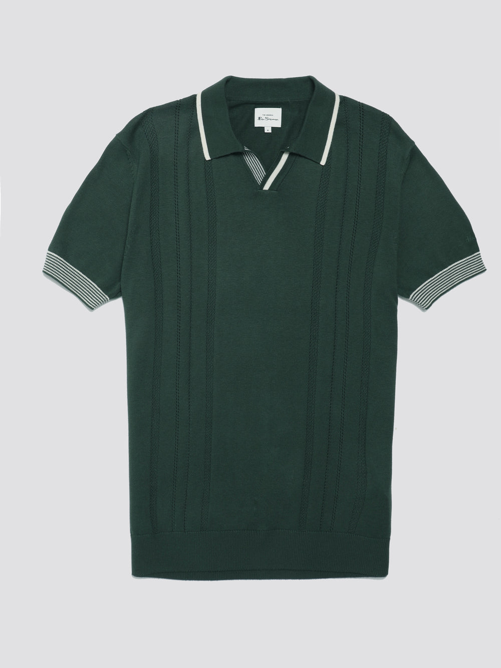 Ben Sherman Signature Open Neck Polo Knitwear Green | ZRQT54067