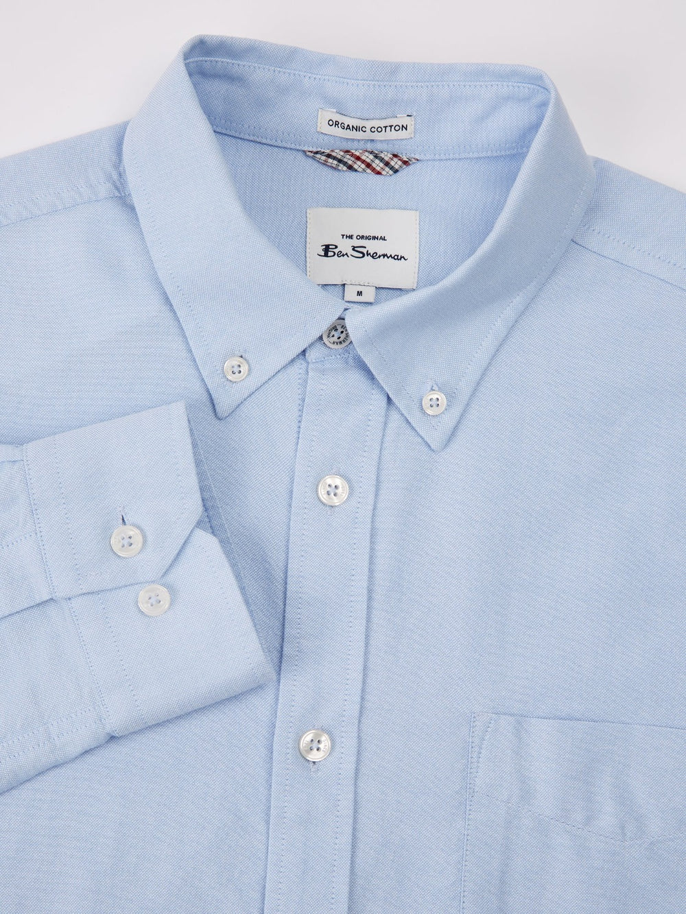 Ben Sherman Signature Organic Long-Sleeve Oxford Shirts Blue | AOJZ78526