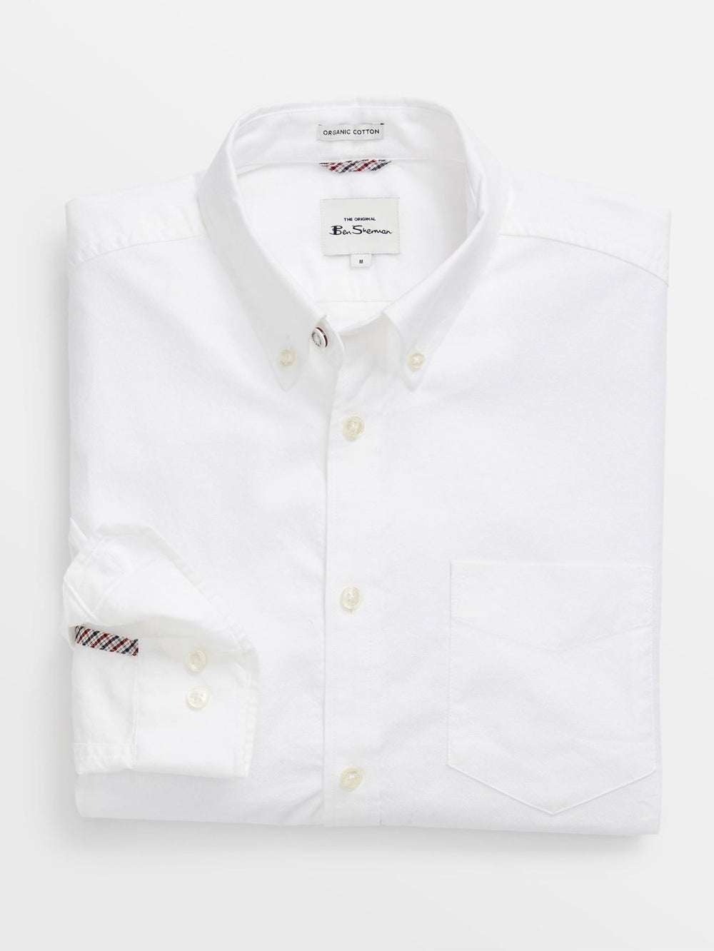 Ben Sherman Signature Organic Long-Sleeve Oxford Shirts White | XYRG21486