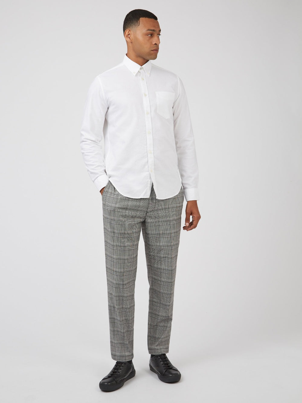 Ben Sherman Signature Organic Long-Sleeve Oxford Shirts White | XYRG21486