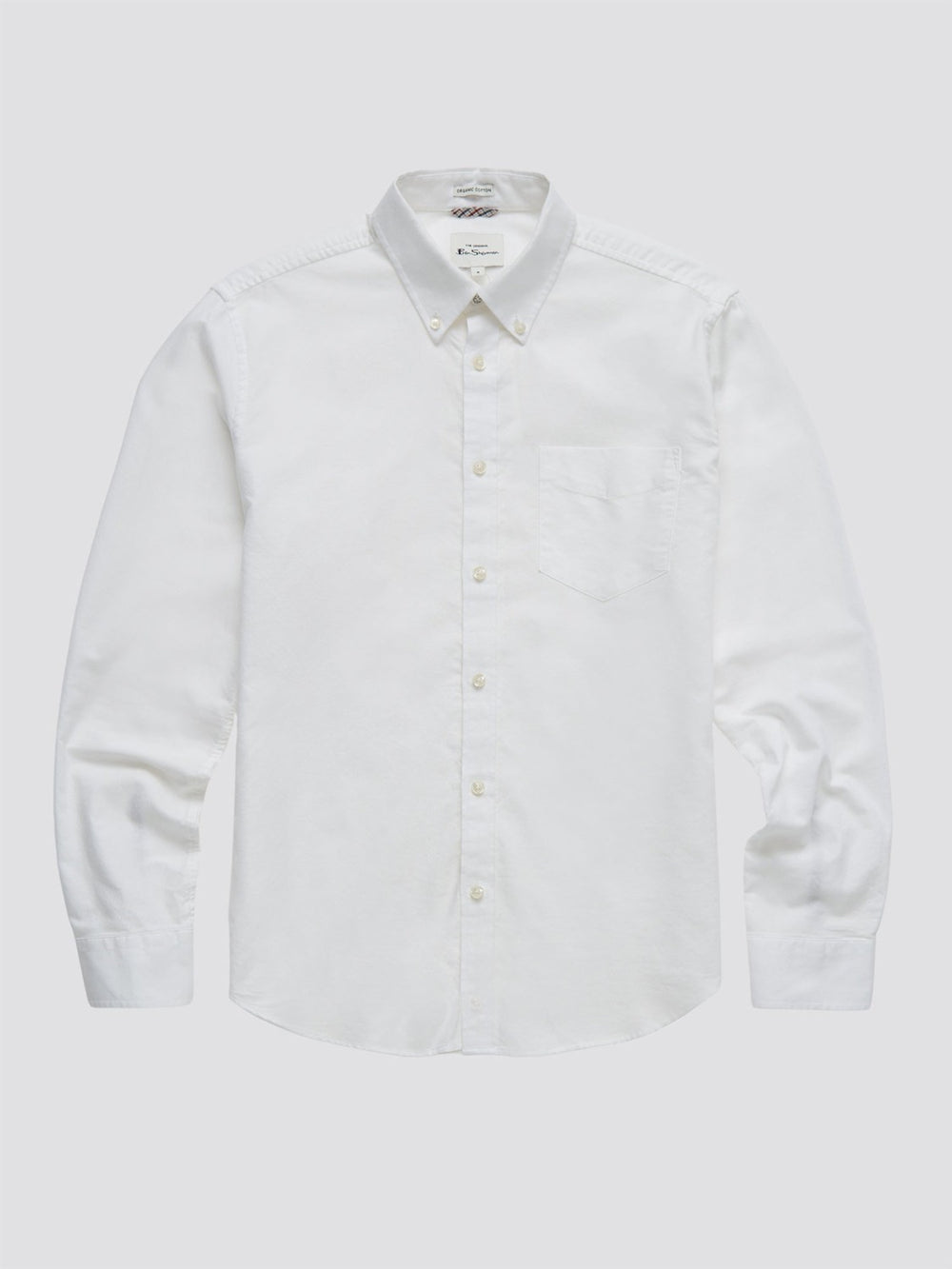 Ben Sherman Signature Organic Long-Sleeve Oxford Shirts White | XYRG21486