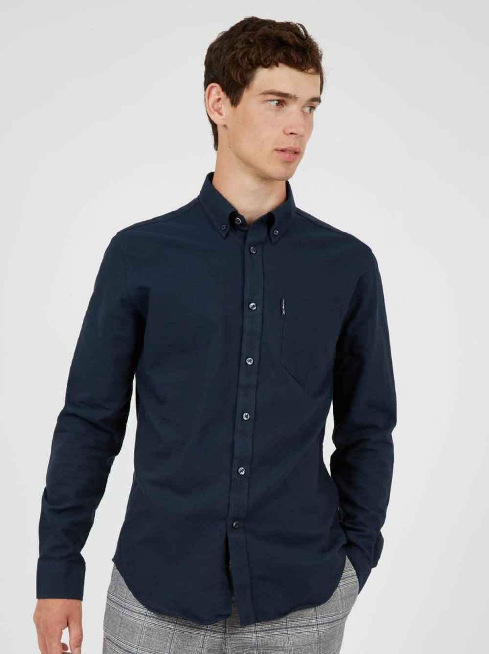 Ben Sherman Signature Organic Oxford Shirts Navy | YTPB51087