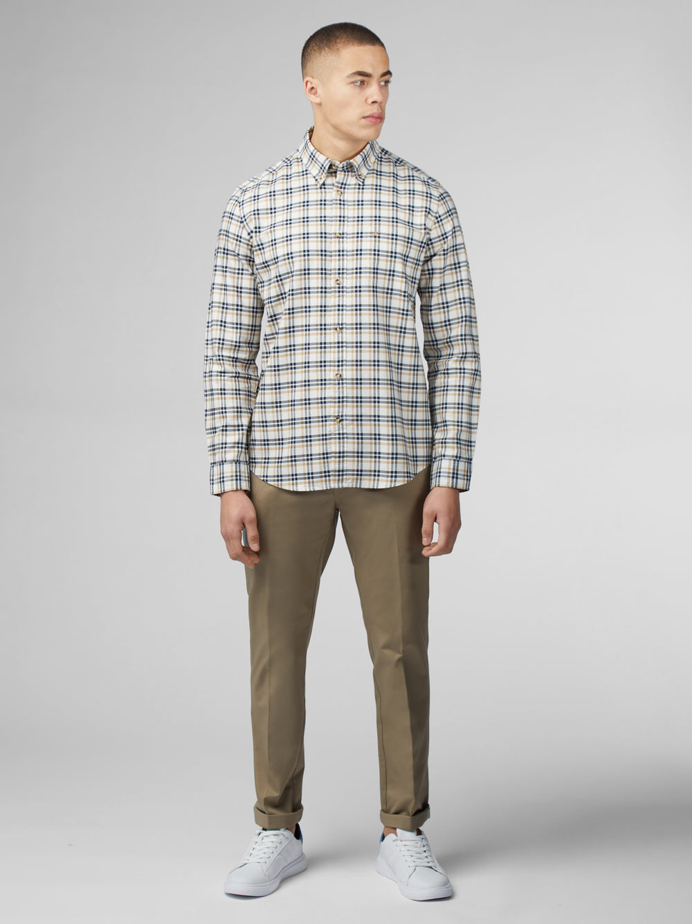 Ben Sherman Signature Oxford Check Shirts White | KJPE25891