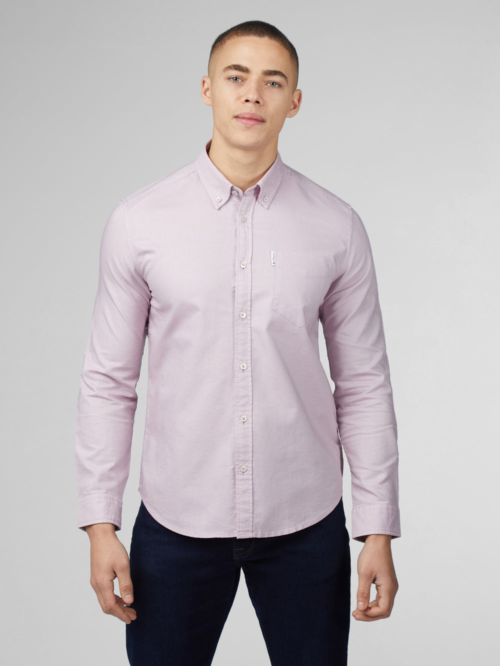 Ben Sherman Signature Oxford Long Sleeve Shirts Purple | IPDK07156