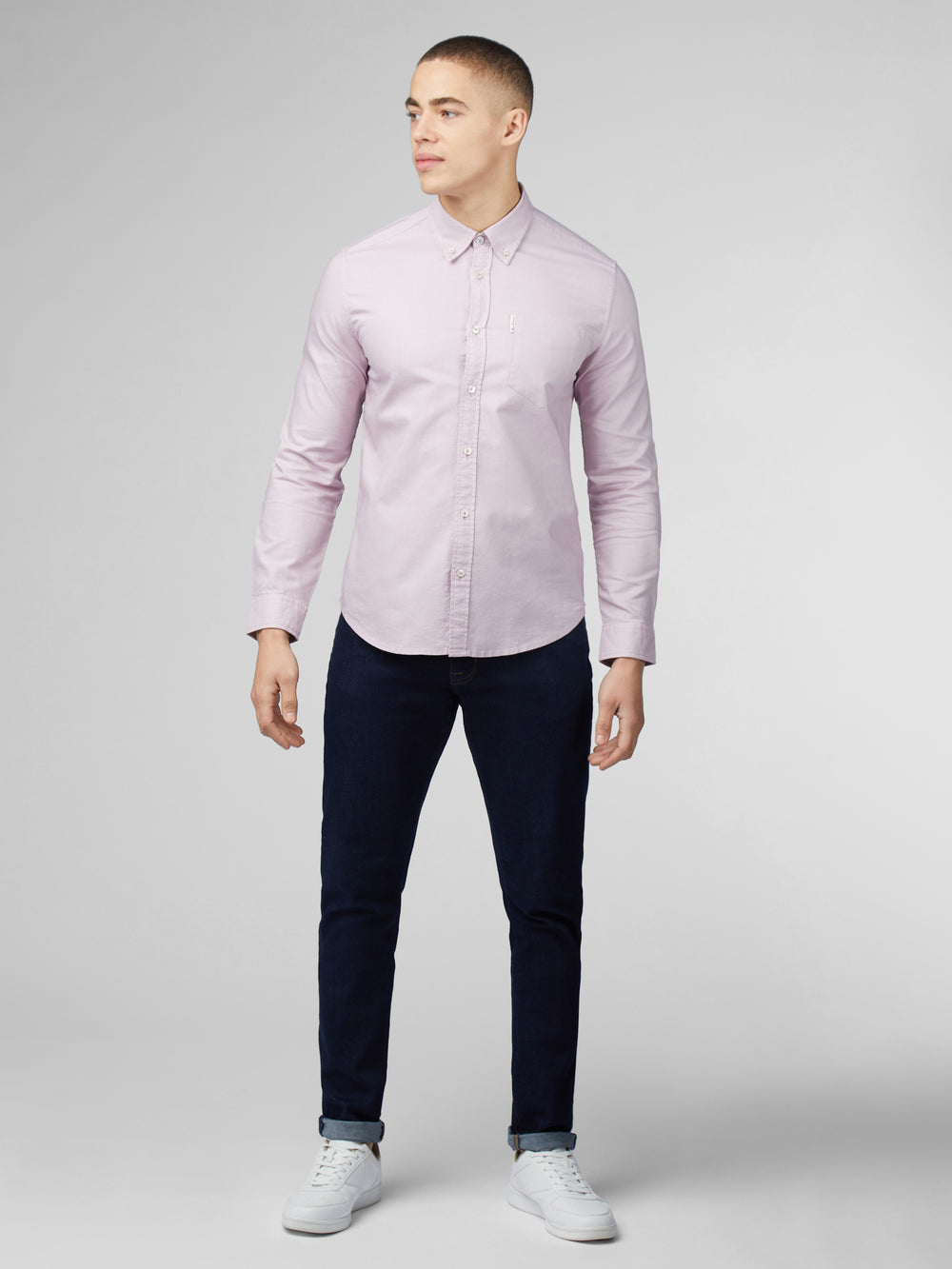 Ben Sherman Signature Oxford Long Sleeve Shirts Purple | IPDK07156