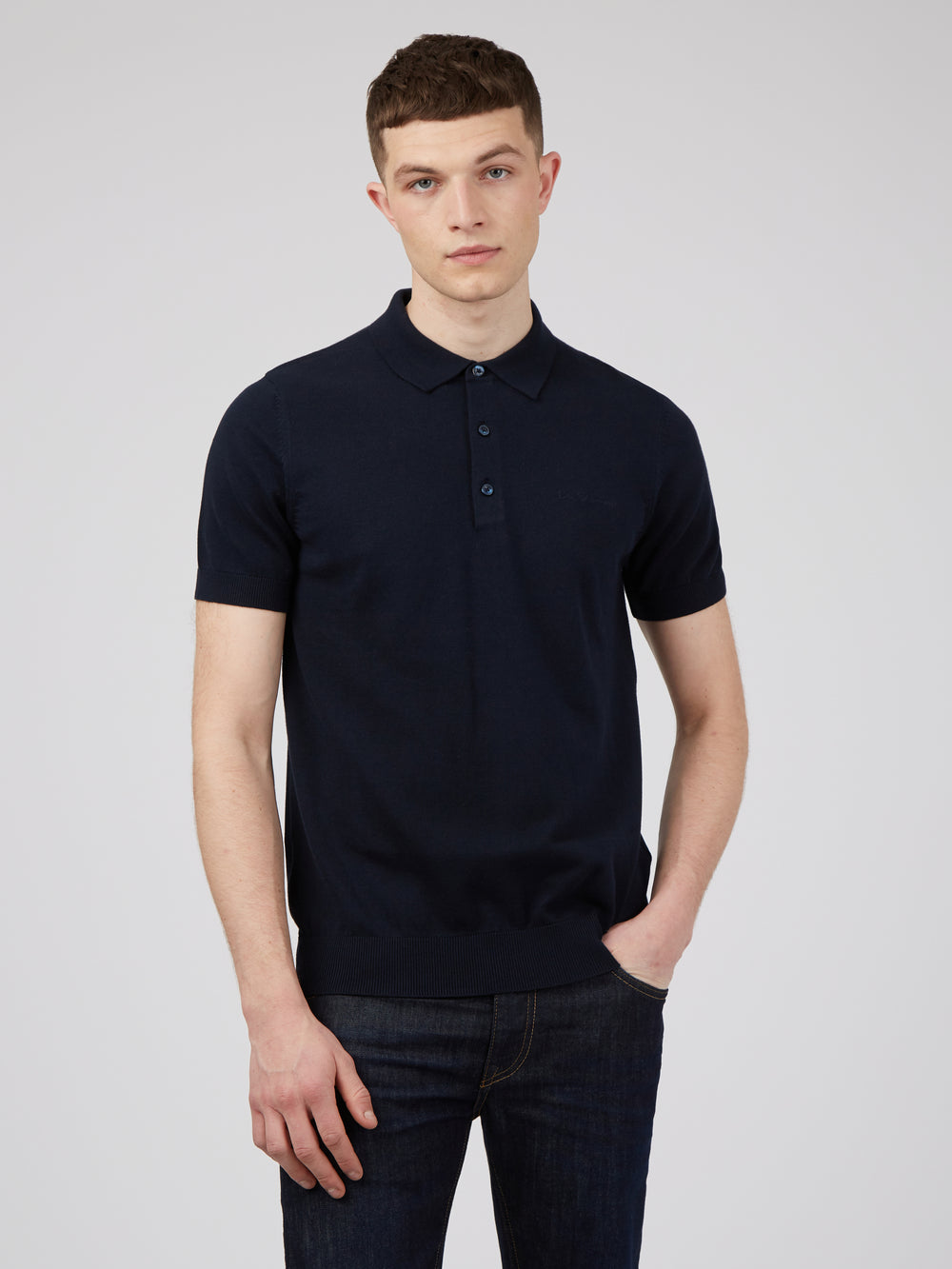 Ben Sherman Signature Polo Neck Sweaters Navy | ISMX18509