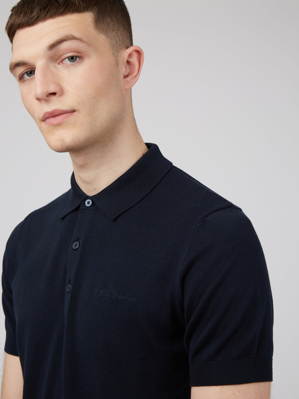 Ben Sherman Signature Polo Neck Sweaters Navy | ISMX18509