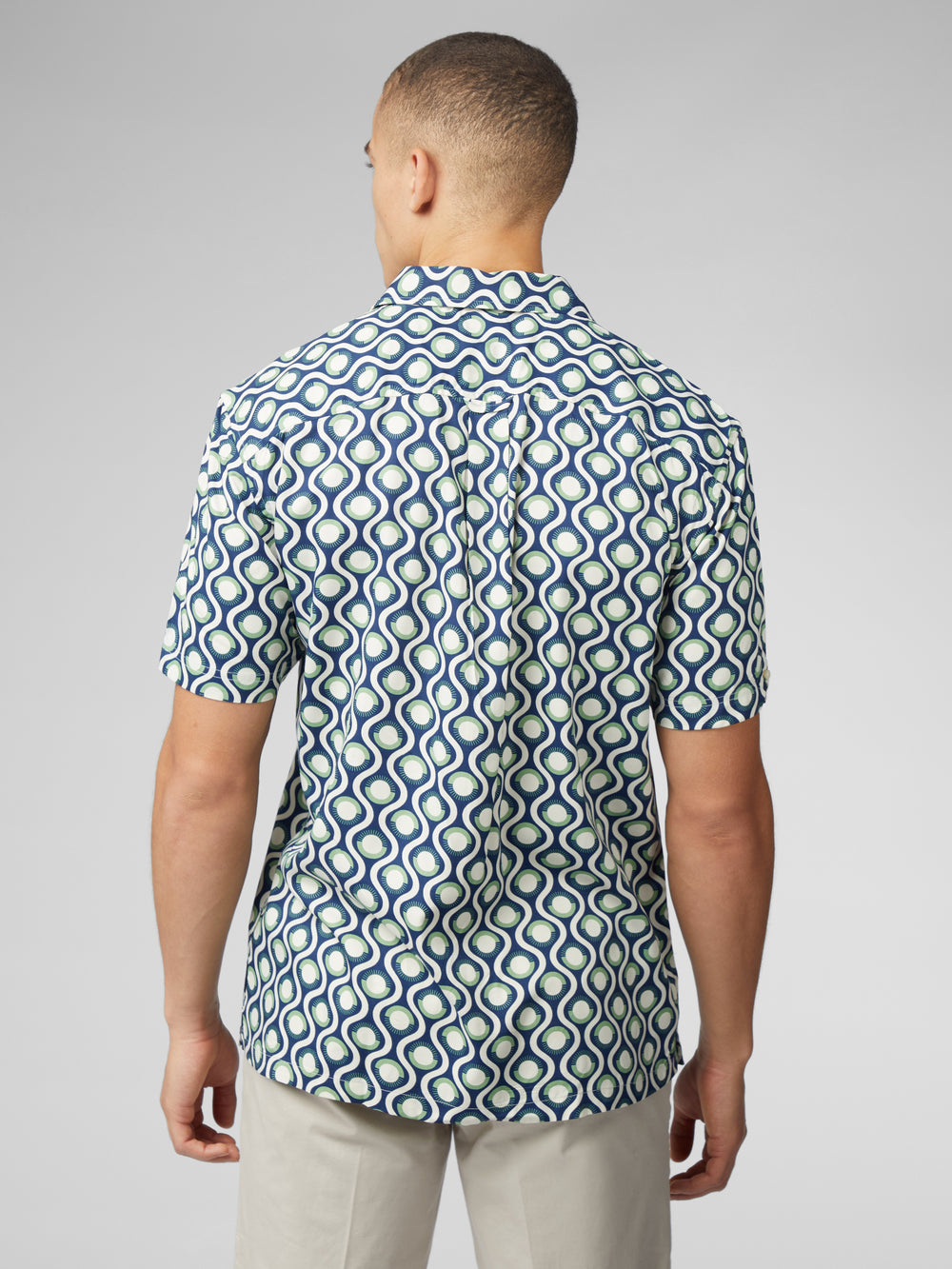 Ben Sherman Signature Retro Geo Shirts Green | EPAF52048