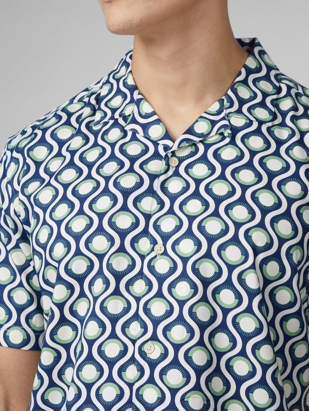 Ben Sherman Signature Retro Geo Shirts Green | EPAF52048