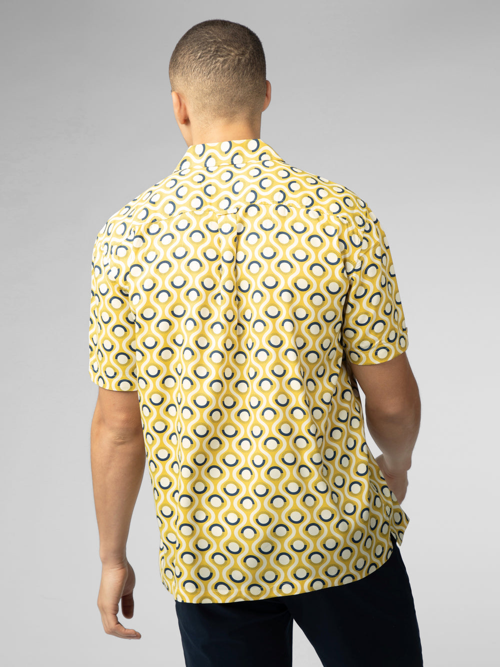 Ben Sherman Signature Retro Geo Shirts Yellow | SZRW73524