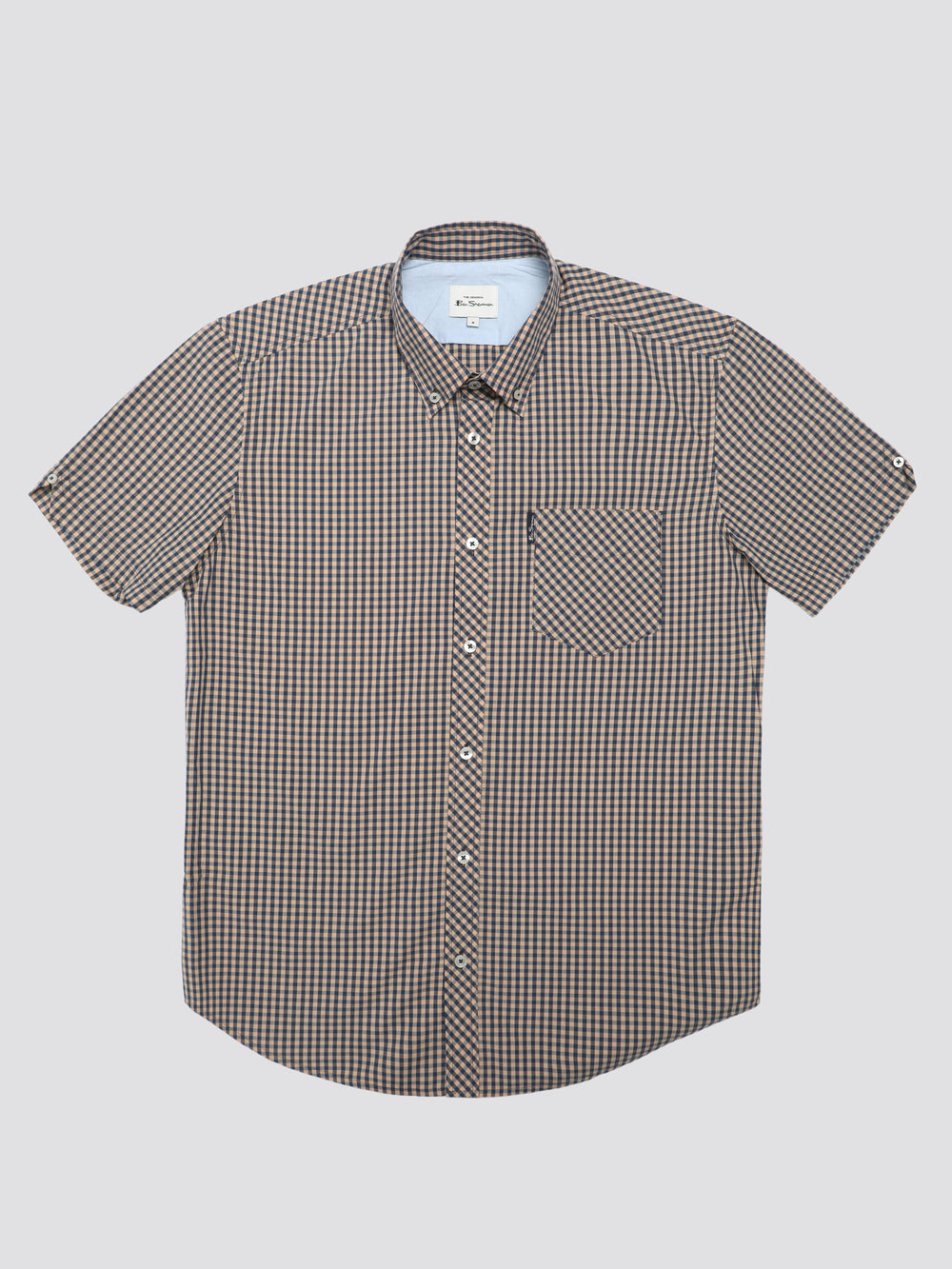 Ben Sherman Signature Short Sleeve Gingham Shirts Copper Orange | ZQYR47219