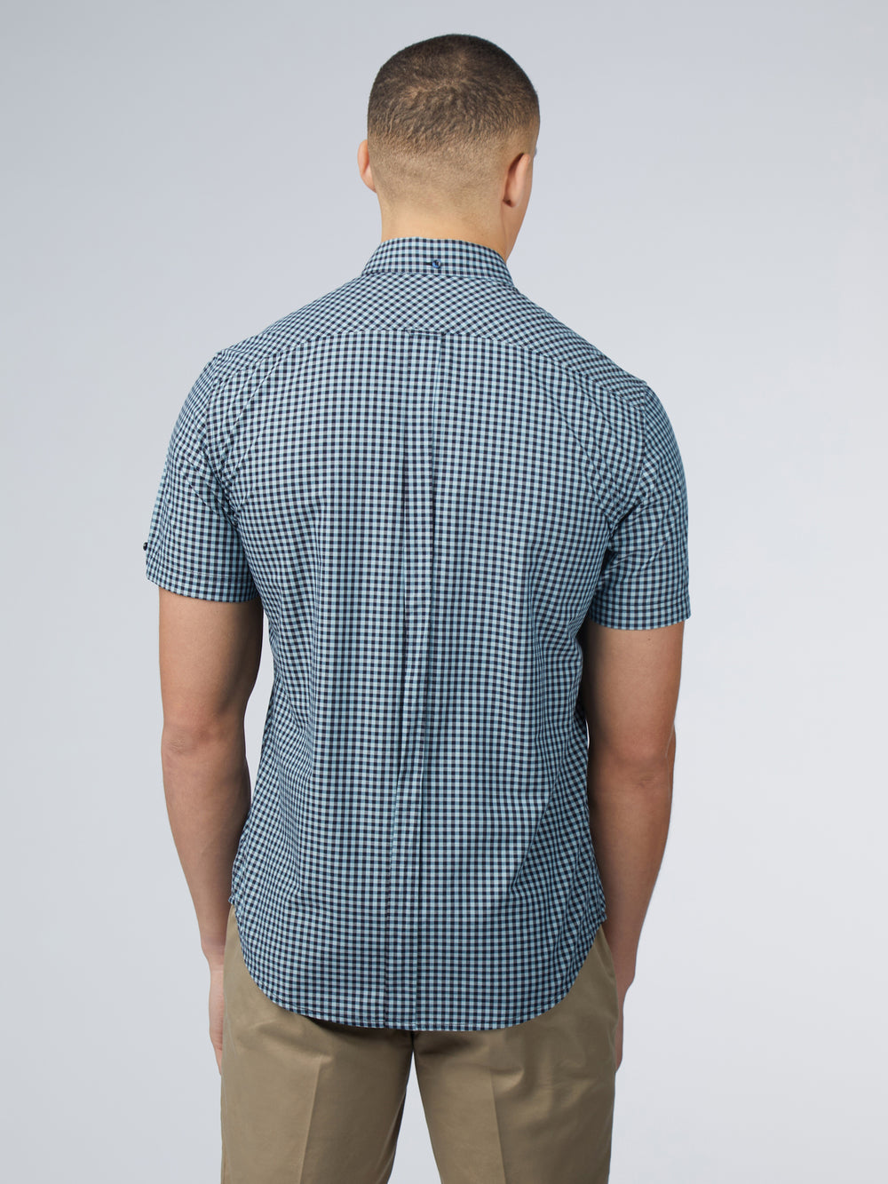 Ben Sherman Signature Short Sleeve Gingham Shirts Blue | UZDC68910