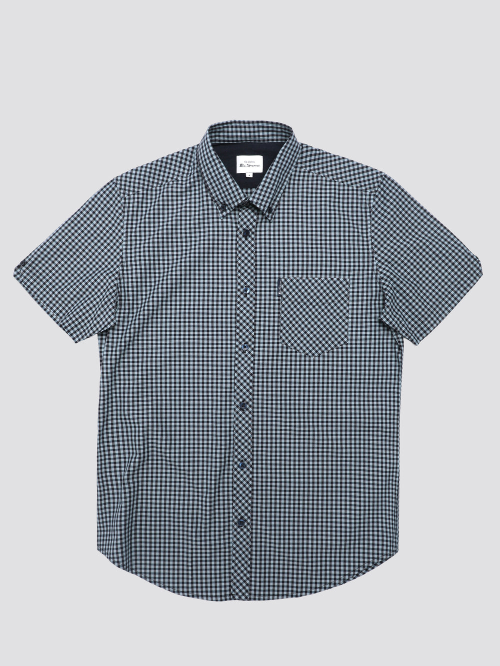 Ben Sherman Signature Short Sleeve Gingham Shirts Blue | UZDC68910