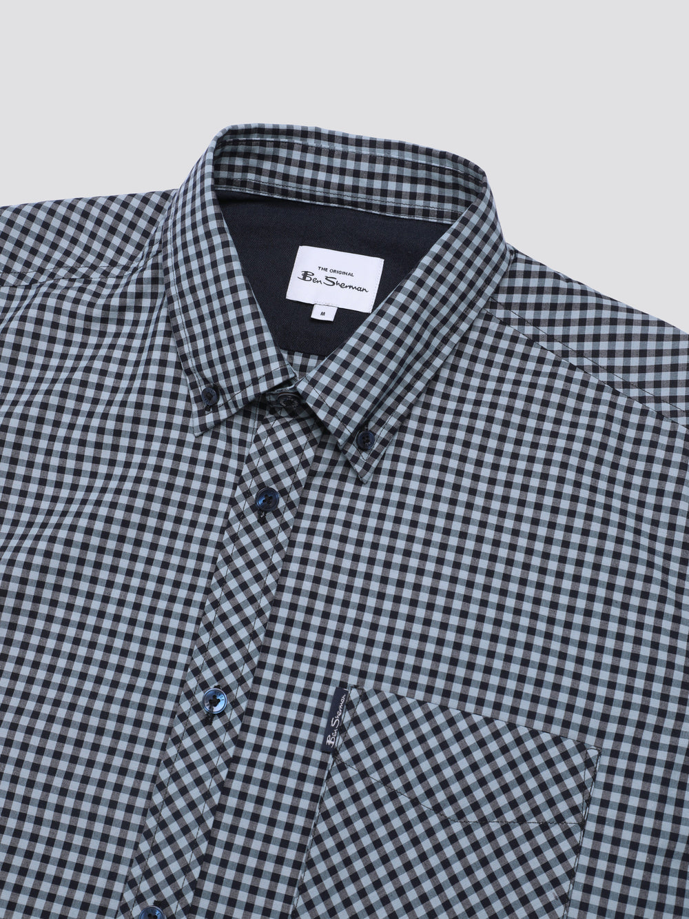 Ben Sherman Signature Short Sleeve Gingham Shirts Blue | UZDC68910