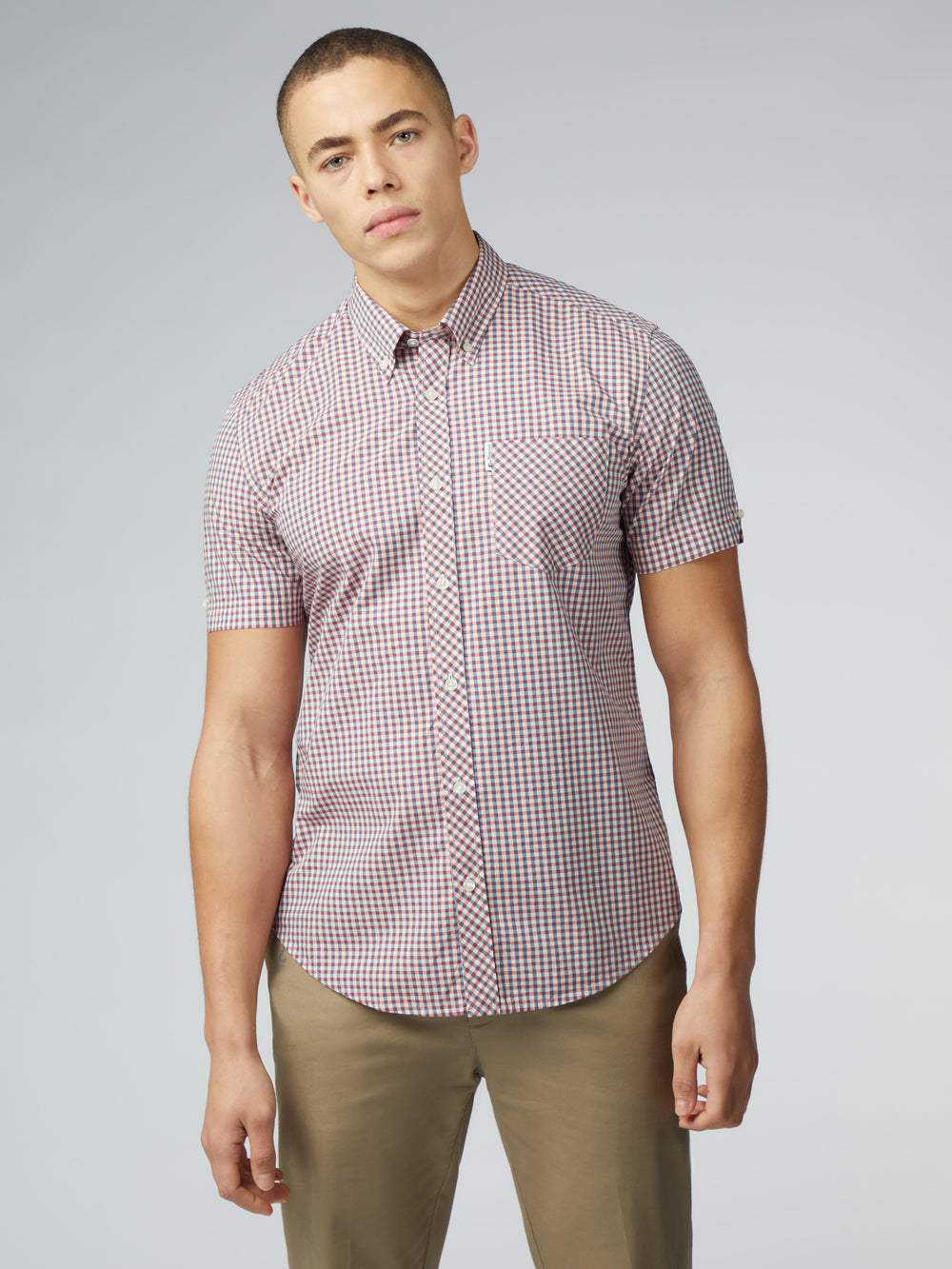 Ben Sherman Signature Short Sleeve Gingham Shirts Red / White | QZYU09247