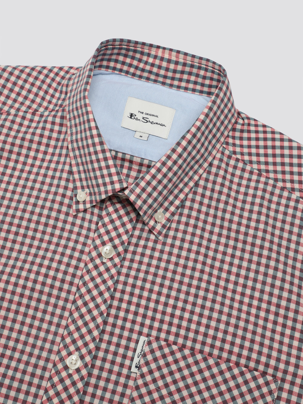 Ben Sherman Signature Short Sleeve Gingham Shirts Red / White | QZYU09247