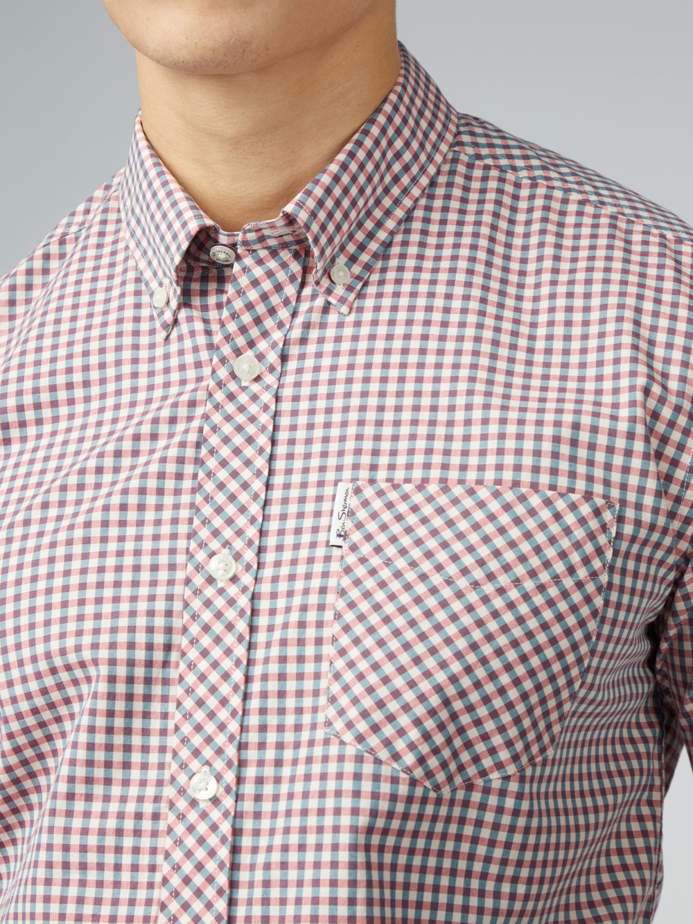 Ben Sherman Signature Short Sleeve Gingham Shirts Red / White | QZYU09247