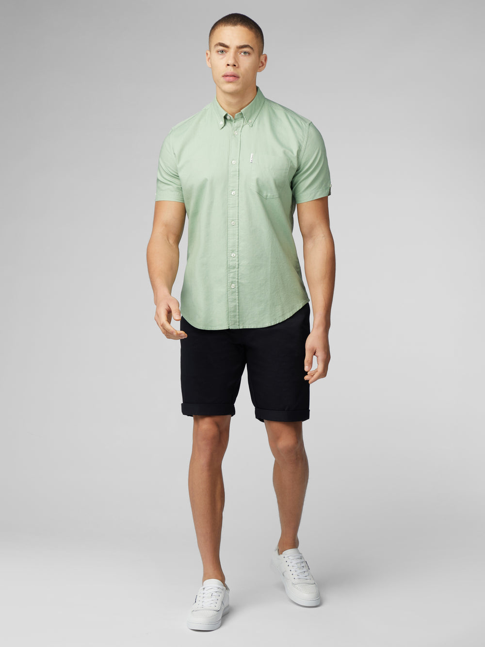 Ben Sherman Signature Short Sleeve Oxford Shirts Green | HCQX96874