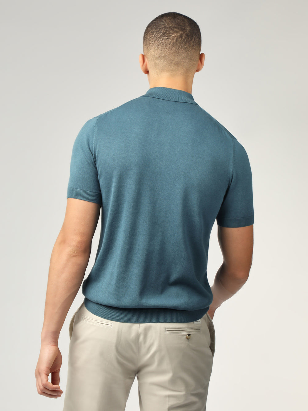 Ben Sherman Signature Short Sleeve Polo Knitwear Turquoise | GZAB67082