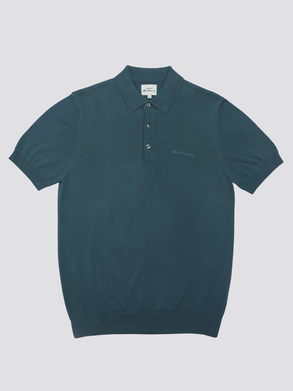 Ben Sherman Signature Short Sleeve Polo Knitwear Turquoise | GZAB67082