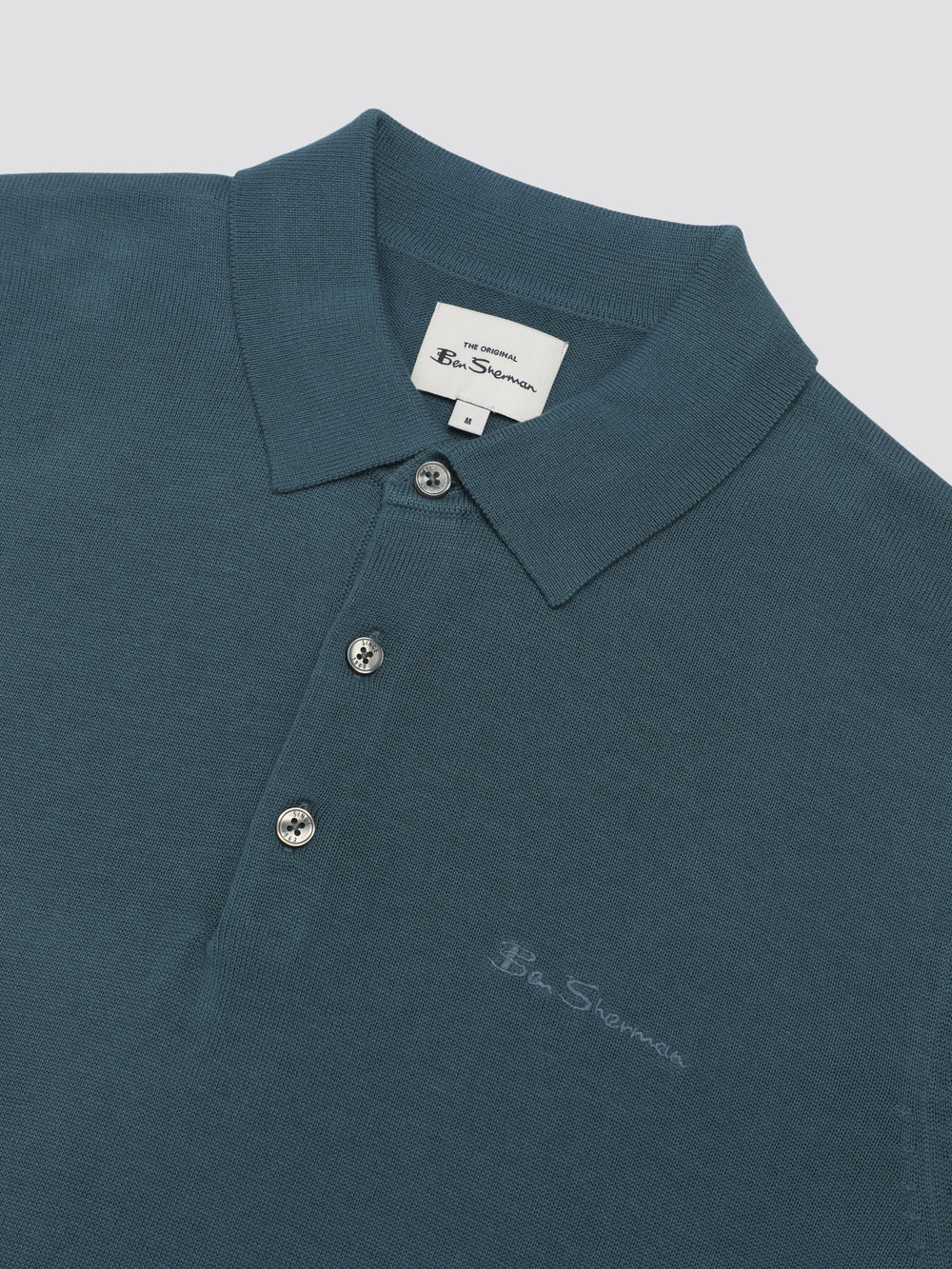 Ben Sherman Signature Short Sleeve Polo Knitwear Turquoise | GZAB67082