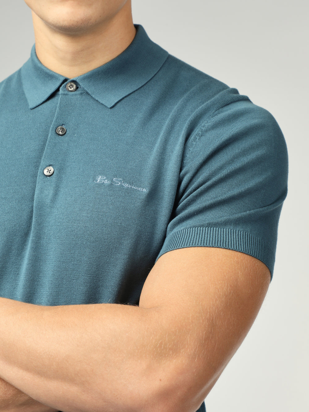 Ben Sherman Signature Short Sleeve Polo Knitwear Turquoise | GZAB67082