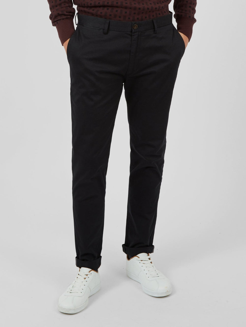 Ben Sherman Signature Skinny Stretch Chino Pants Black | DPGK92740