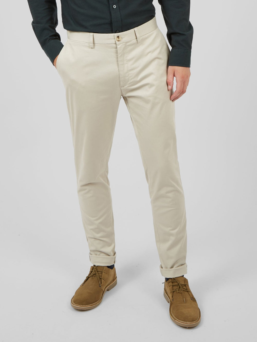 Ben Sherman Signature Skinny Stretch Chino Pants White | JEBD16592