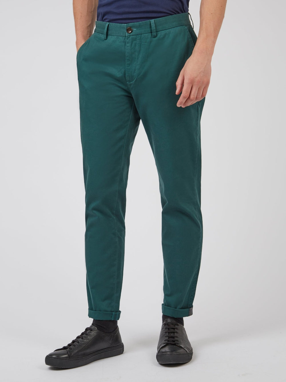 Ben Sherman Signature Slim Stretch Chino Pants Green | KRUV64350