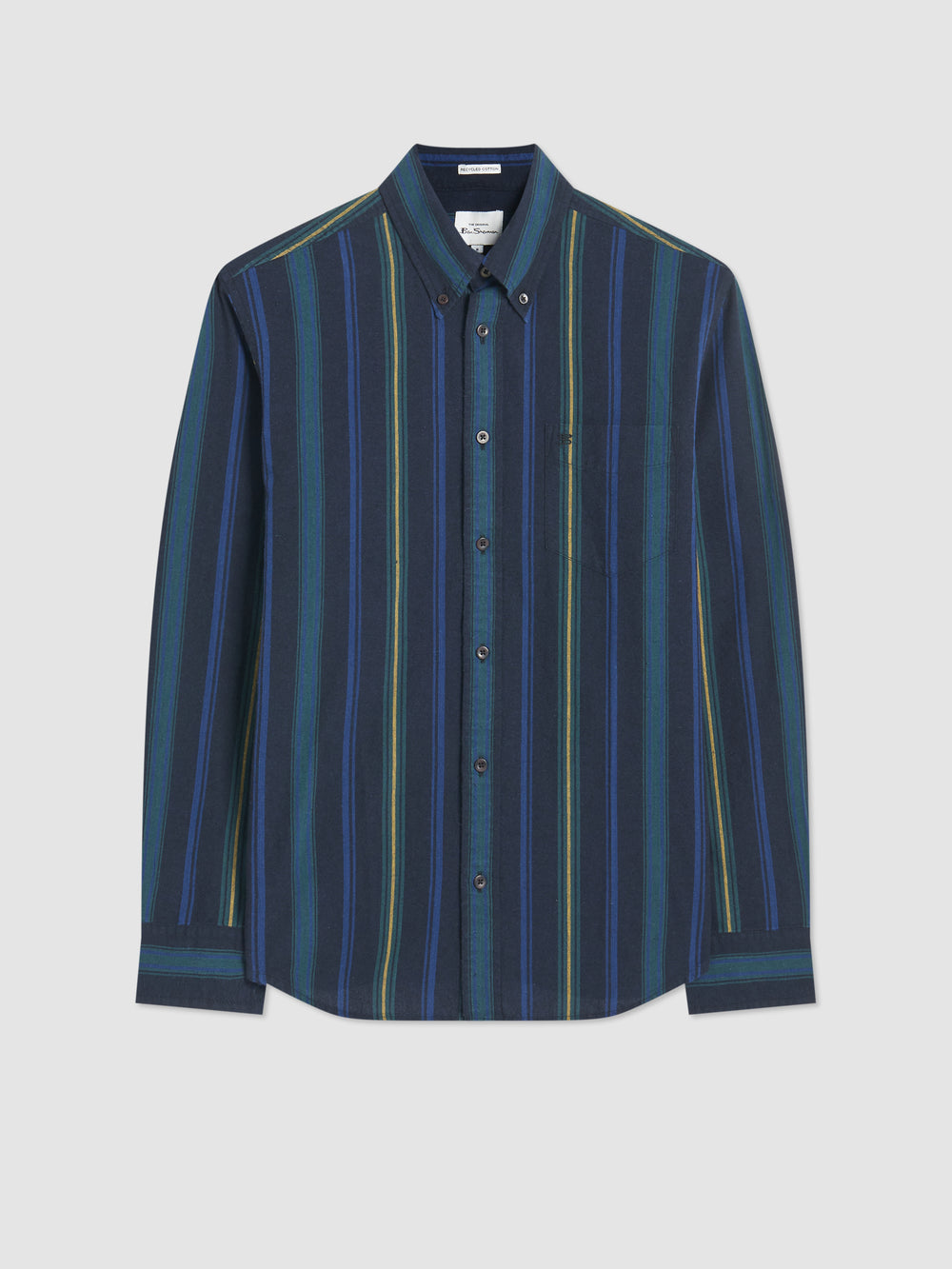 Ben Sherman Signature Striped Oxford Shirts Green | AQZS08956