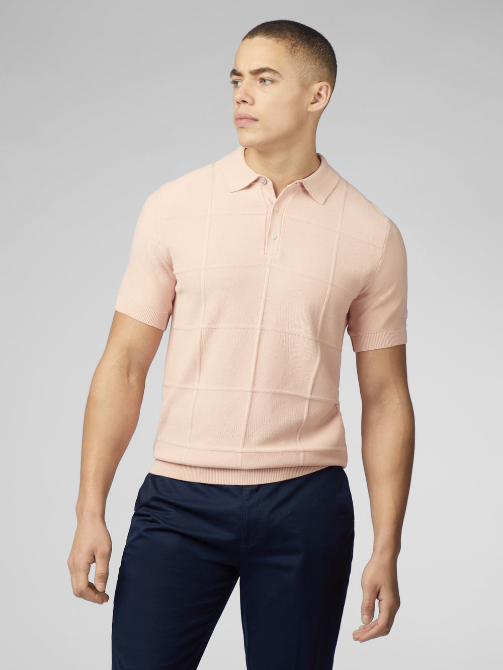 Ben Sherman Signature Textured Polo Knitwear Pink | GJWC65187