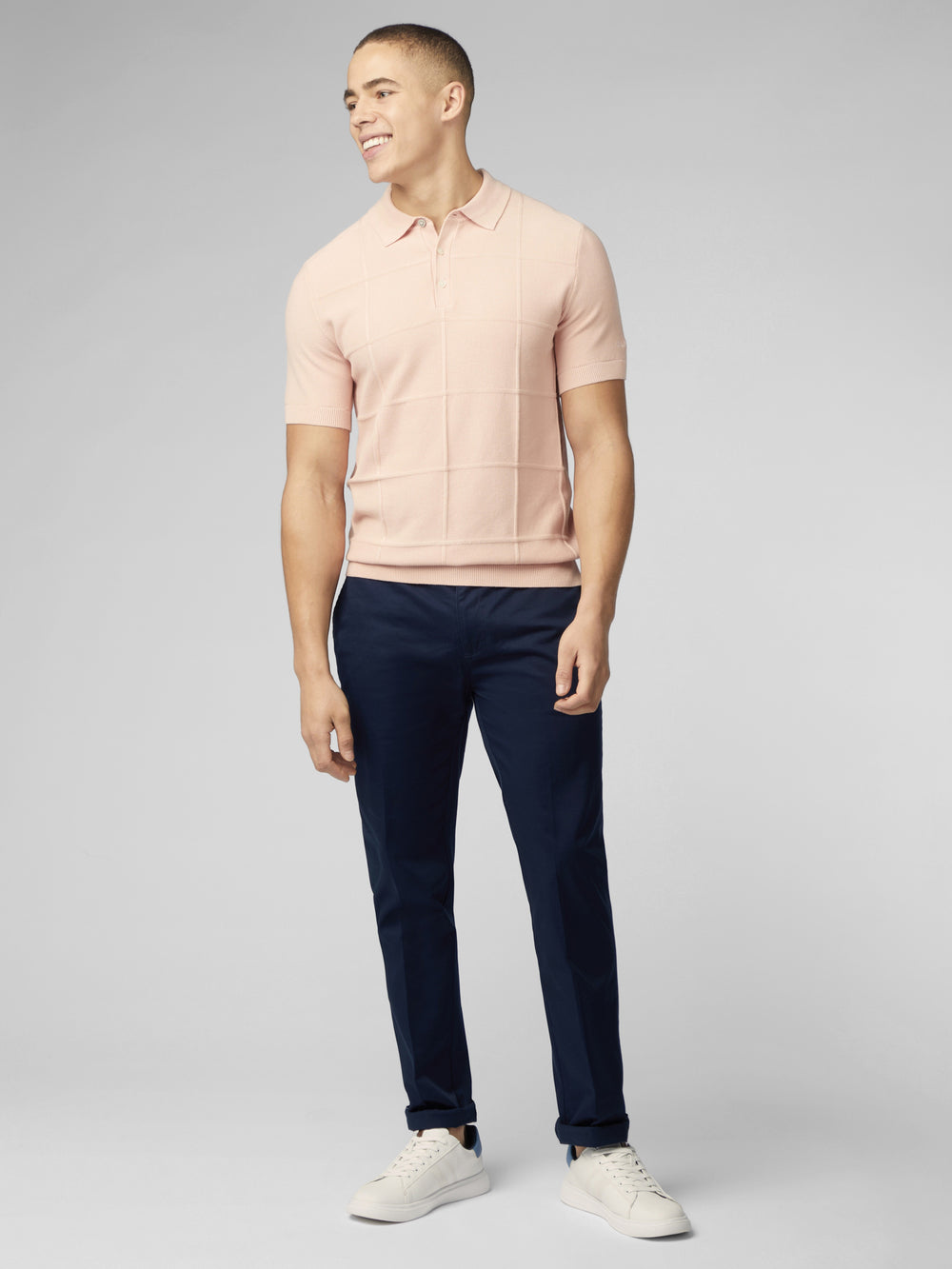 Ben Sherman Signature Textured Polo Knitwear Pink | GJWC65187