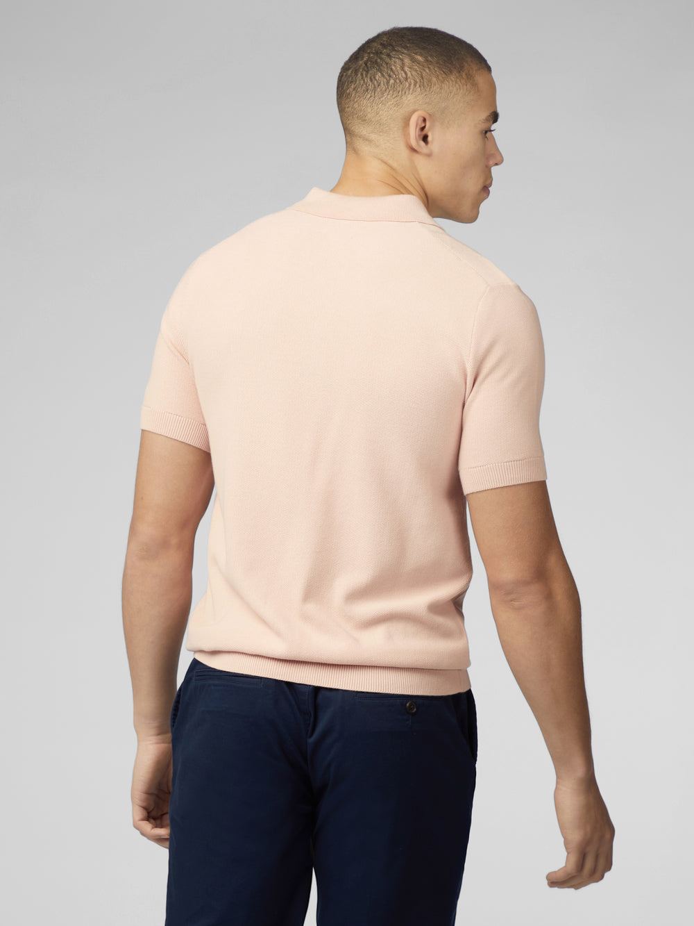 Ben Sherman Signature Textured Polo Knitwear Pink | GJWC65187