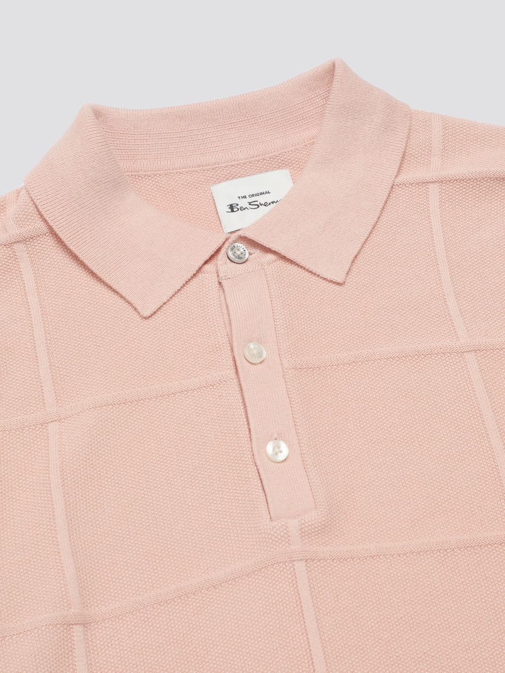 Ben Sherman Signature Textured Polo Knitwear Pink | GJWC65187