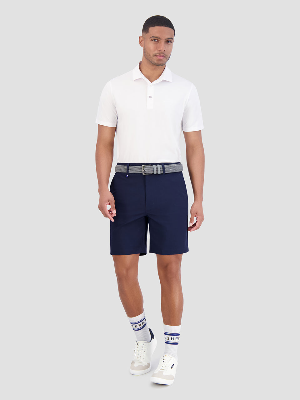 Ben Sherman Solid Air Pique Sports Fit Polo Shirts White | SFGO26081