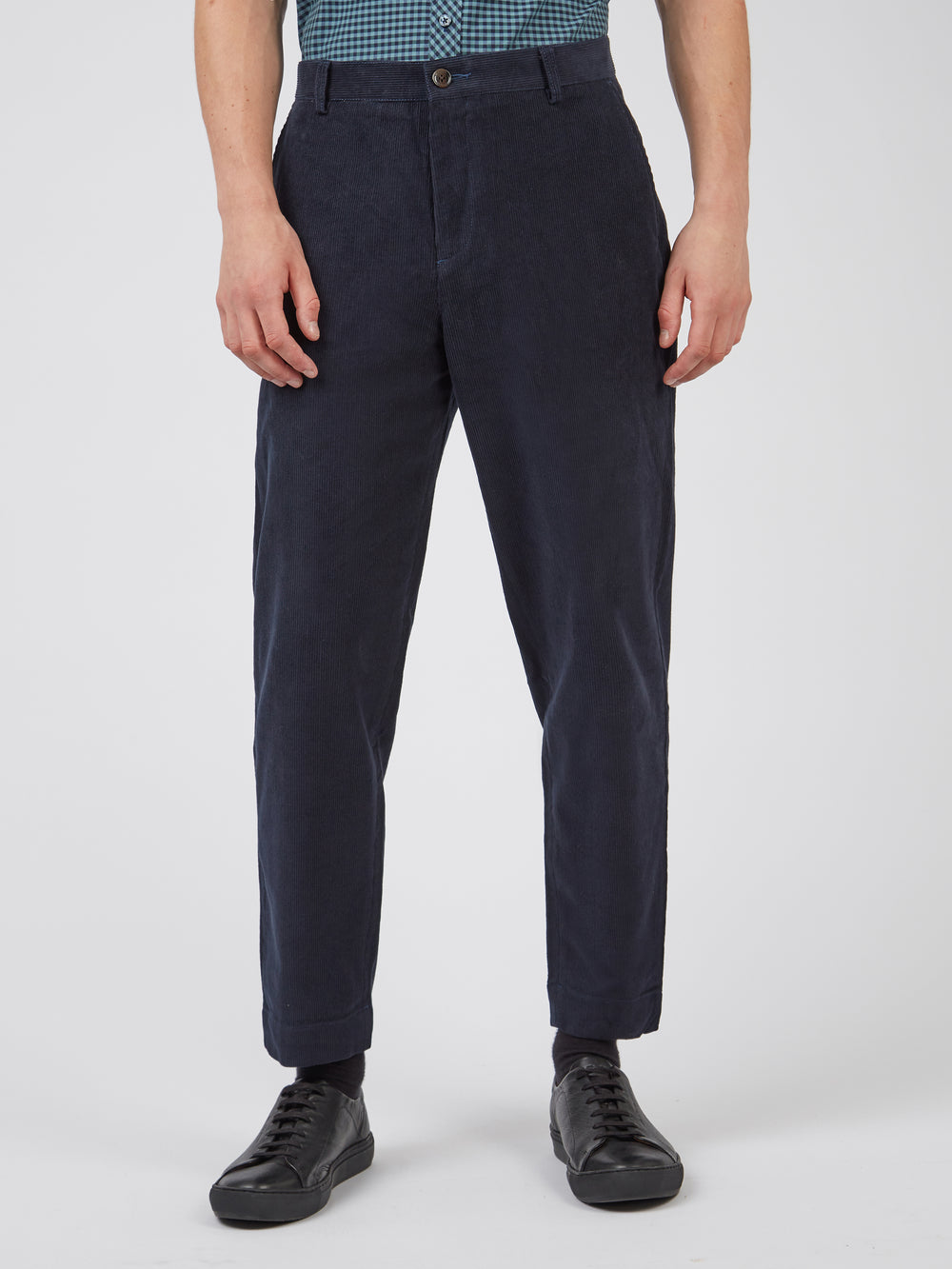 Ben Sherman Tapered Corduroy Pants Black | QNZA82974