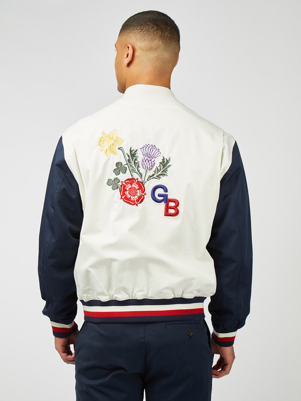 Ben Sherman Team GB Commercial Bomber Jackets White | WRNL14037