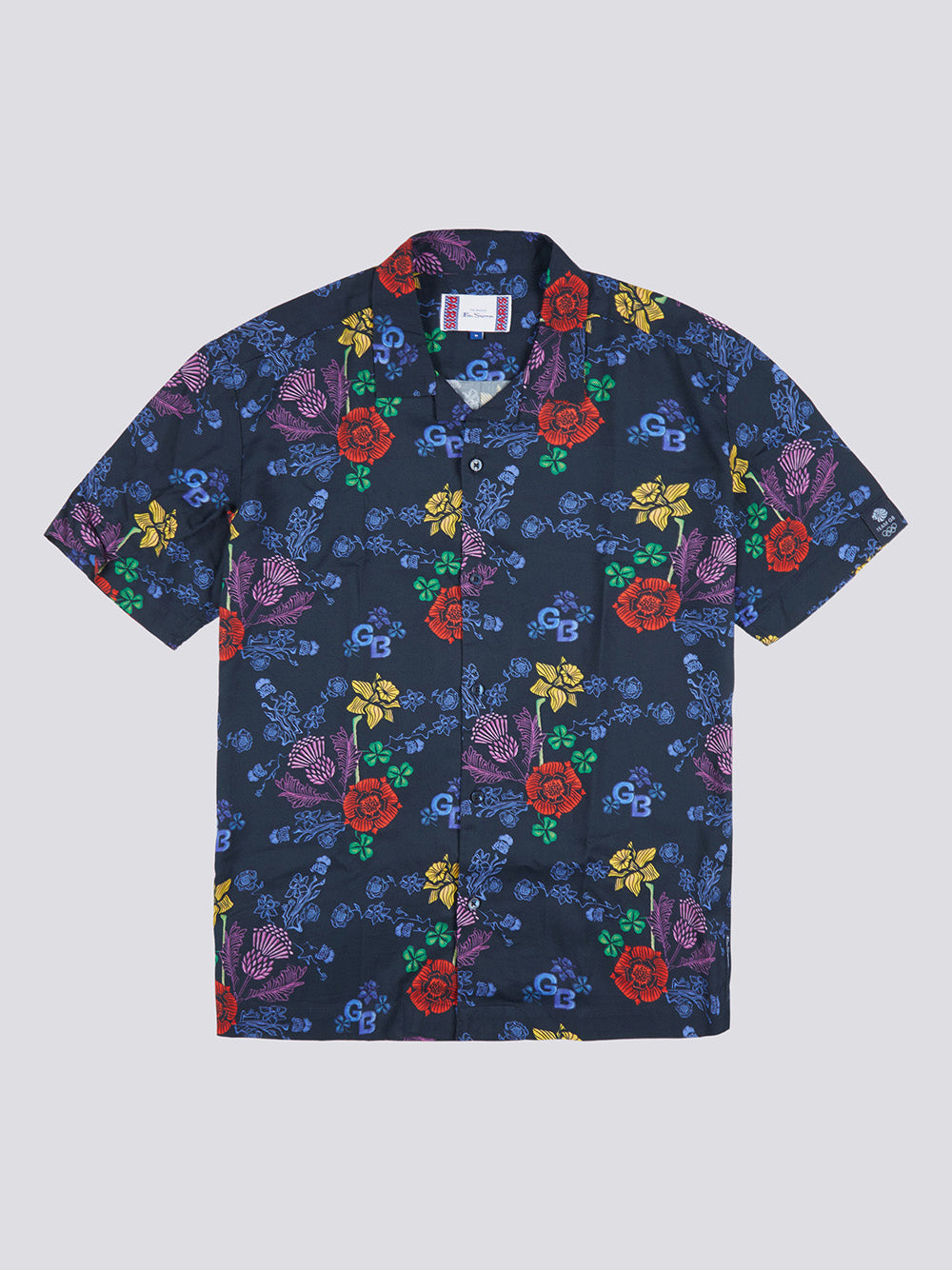 Ben Sherman Team GB Floral Shirts Navy | FPTY09548